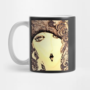 sepia original deco flapper Mug